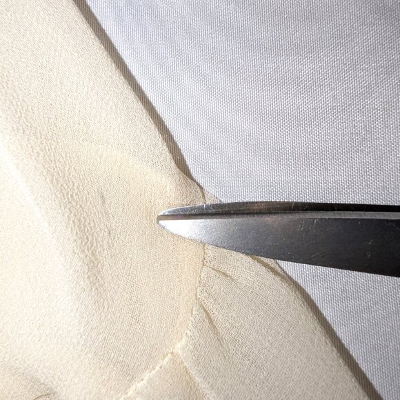 NWT Reformation | Ivory "Wyn Top" Sheer Blouse | Size 4 - Picture 13 of 14